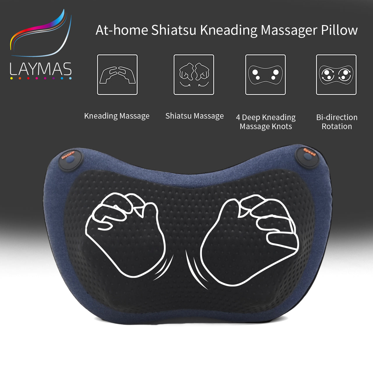 1pc Heating Neck Massager For Back And Neck With Deep Tissue Kneading, Electric Back Massage Pillow For Muscle Pain Relief, Use At Home Car Office