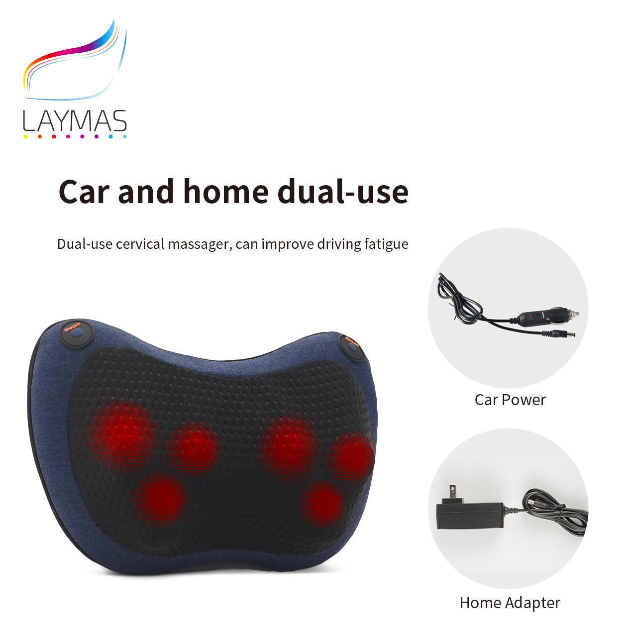 1pc Heating Neck Massager For Back And Neck With Deep Tissue Kneading, Electric Back Massage Pillow For Muscle Pain Relief, Use At Home Car Office