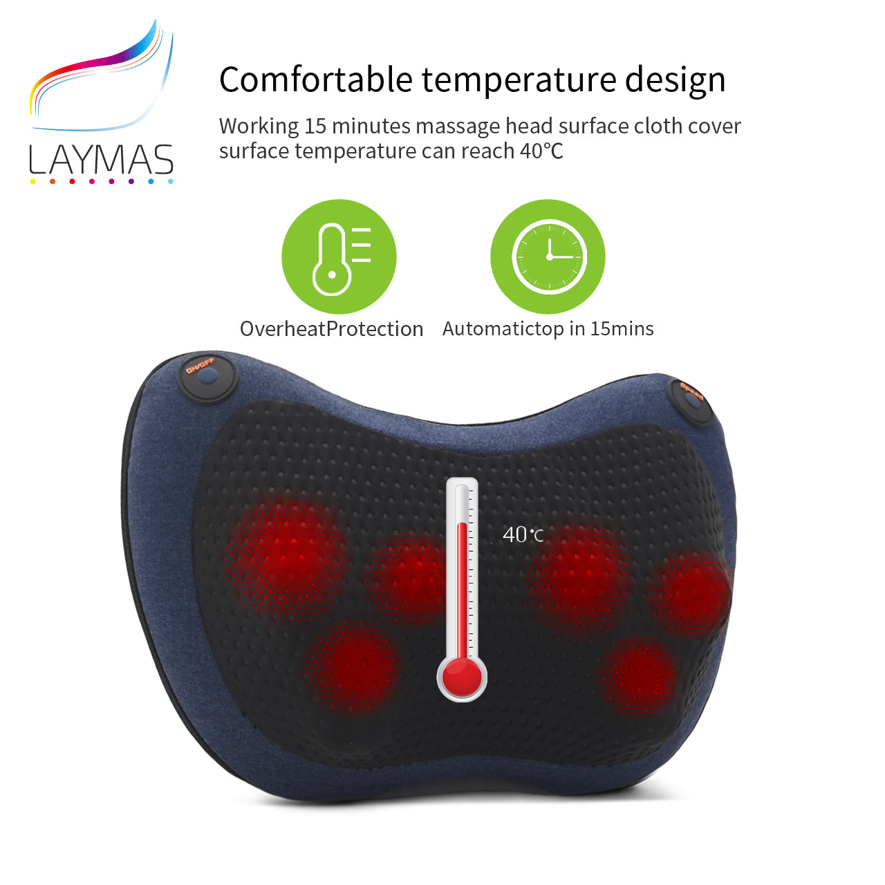 1pc Heating Neck Massager For Back And Neck With Deep Tissue Kneading, Electric Back Massage Pillow For Muscle Pain Relief, Use At Home Car Office