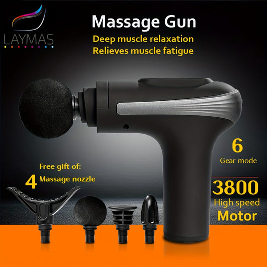 Fascia Gun, 1 Piece Handheld Body Massager Tool, Portable Percussion Massage Gun for Muscle & Neck & Waist Relaxation, Comfort Massager Supplies, Sports Accessories,